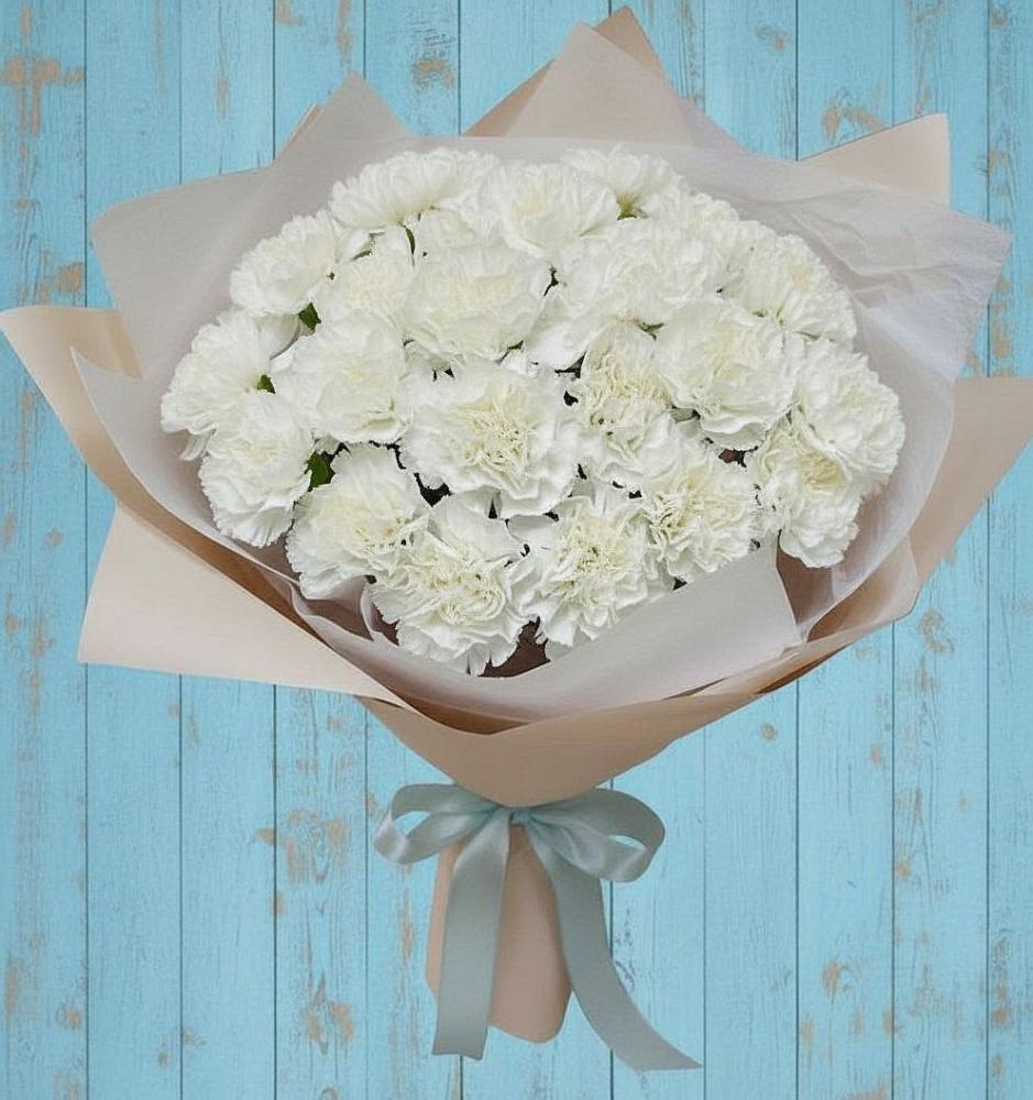 Букет цветов из: Гвоздики в Русском