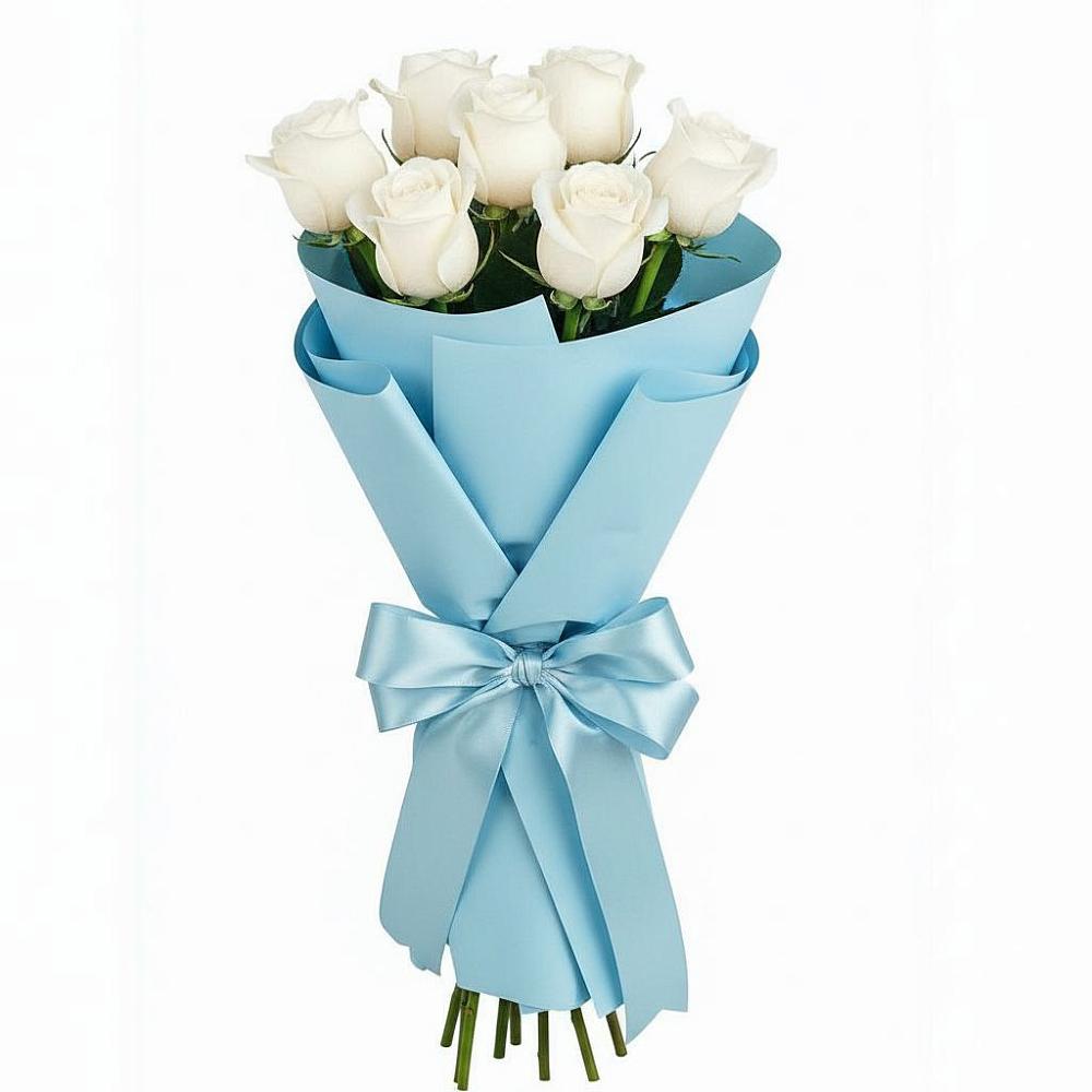 Букет 7 белых роз Проуд в Русском