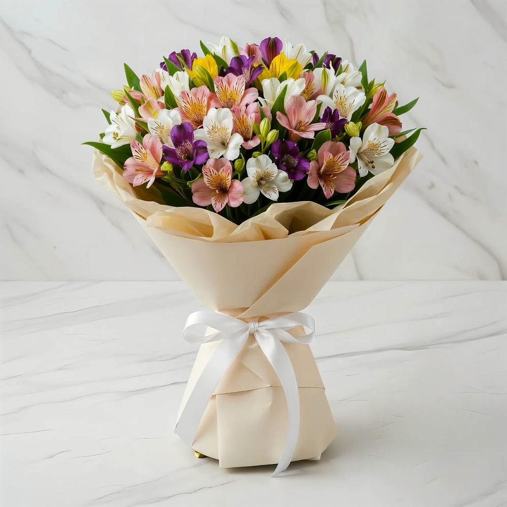 Букет цветов из: Альстромерии в Русском