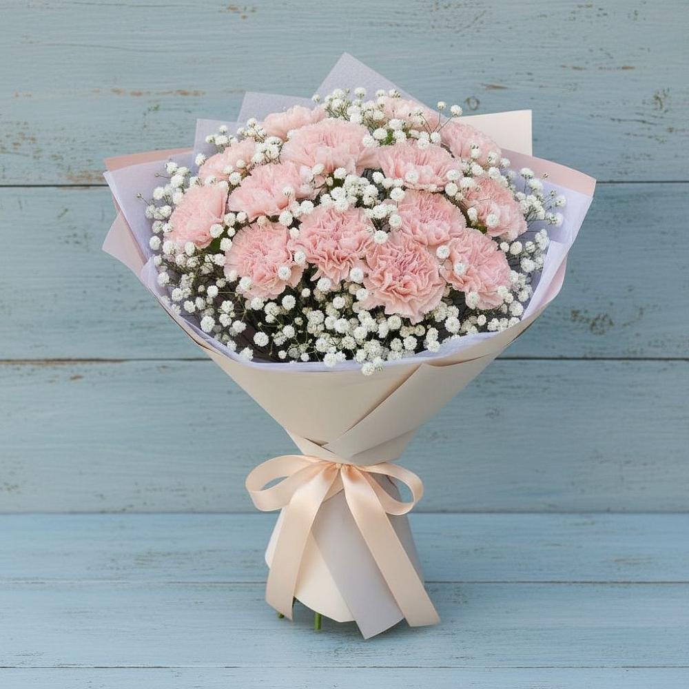 Букет цветов из: Гвоздики в Русском