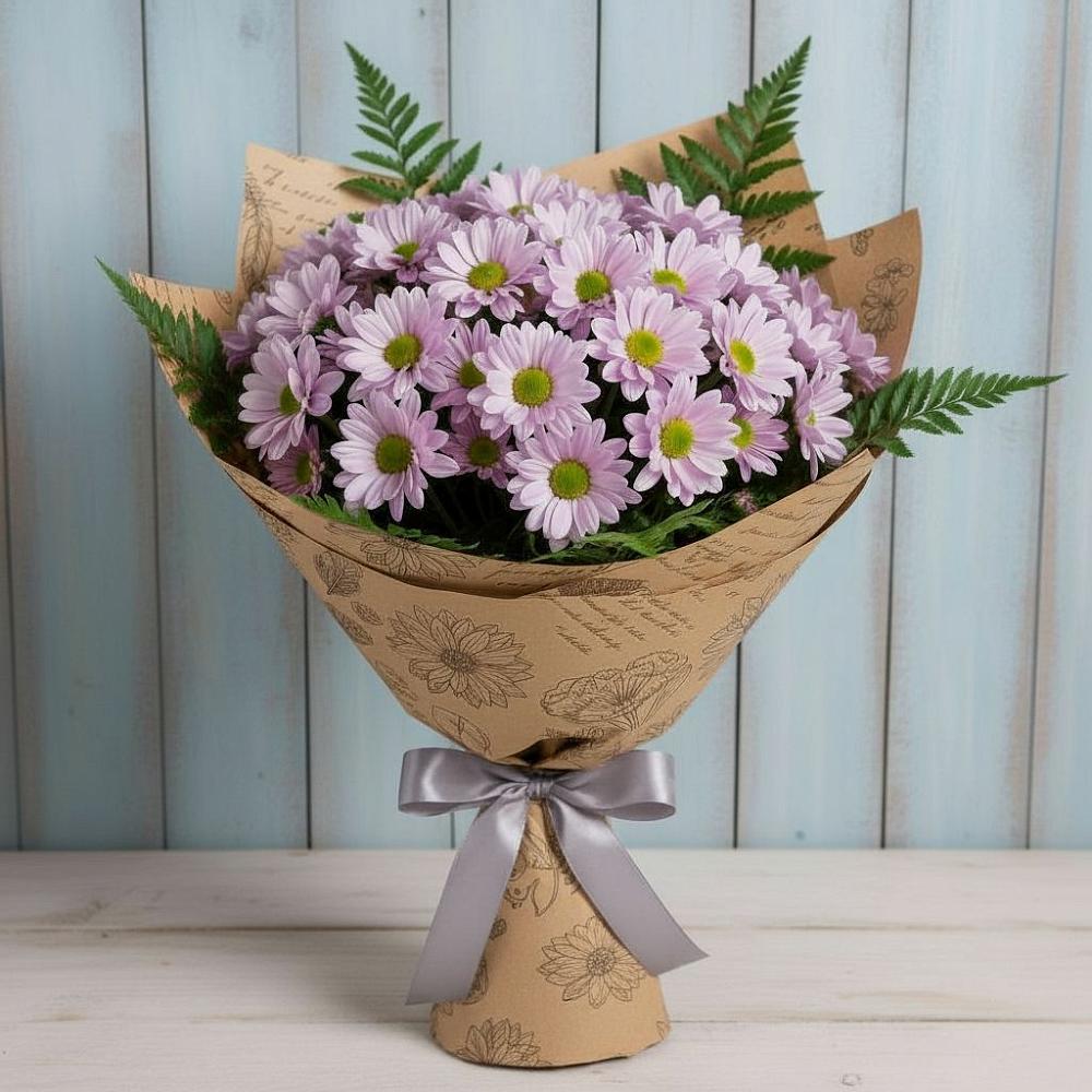 Букет цветов из: Хризантемы в Русском