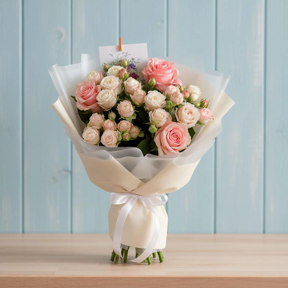 Букет цветов из: Розы в Русском