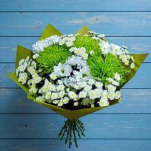 Букет цветов из:  Хризантемы #REPLACE_PRED# Русском