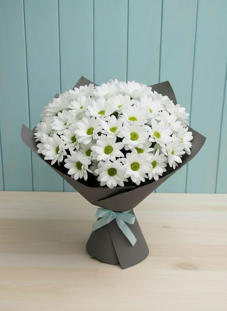 Букет цветов из: Хризантемы в Русском