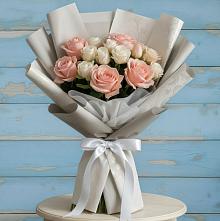Букет цветов из:  Розы #REPLACE_PRED# Русском