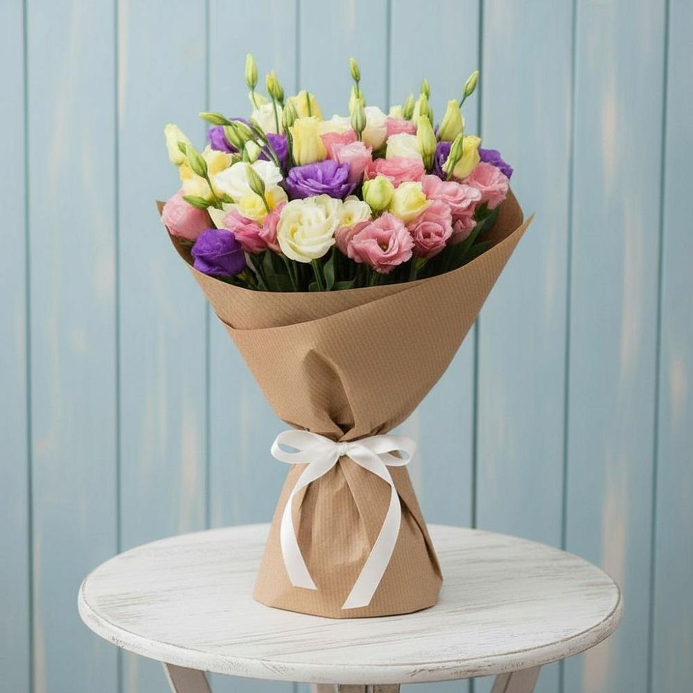 Букет цветов из: Лизиантусы в Русском