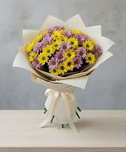 Букет цветов из:  Хризантемы в Русском