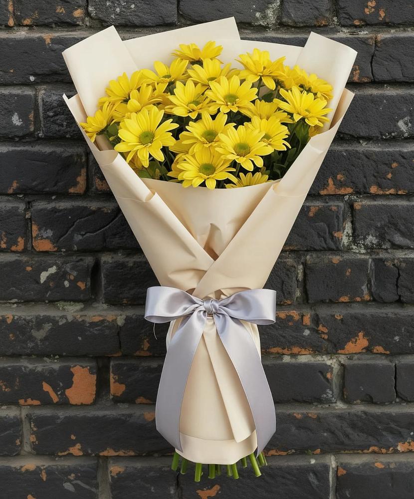 Букет цветов из: Хризантемы в Русском