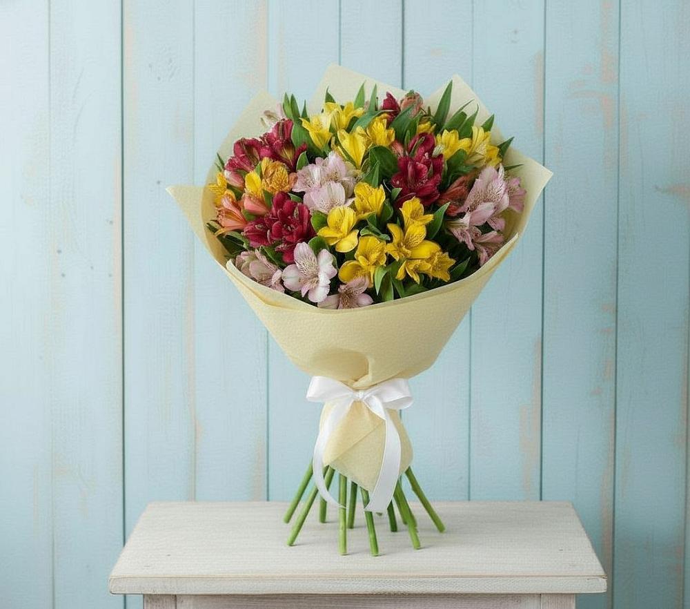 Букет цветов из: Альстромерии в Русском