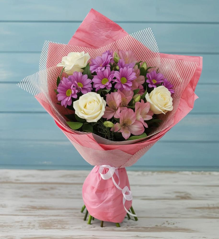 Букет цветов из: Герберы в Русском